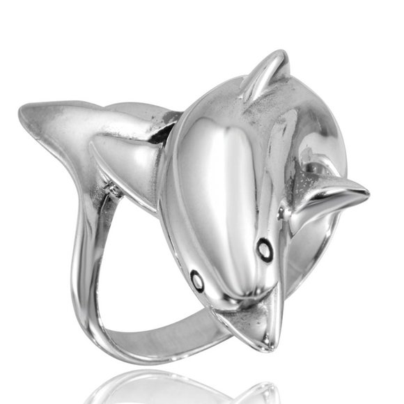 Jewelry - Sterling Silver 925 High Polished Dolphin Ring
